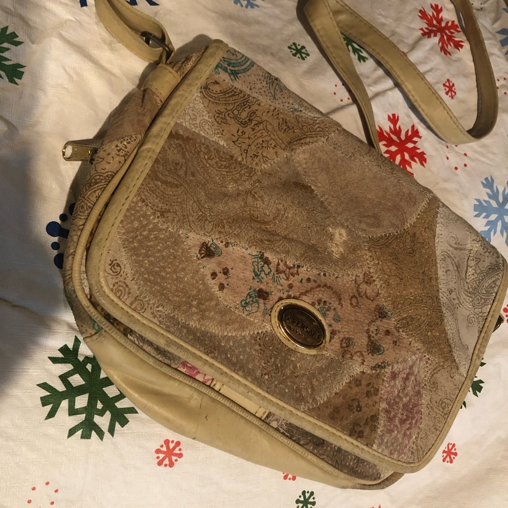 Leather purse by G. Versace Italy.  Patchwork.
